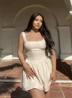 Princess Polly Judson Romper  Cream Hot