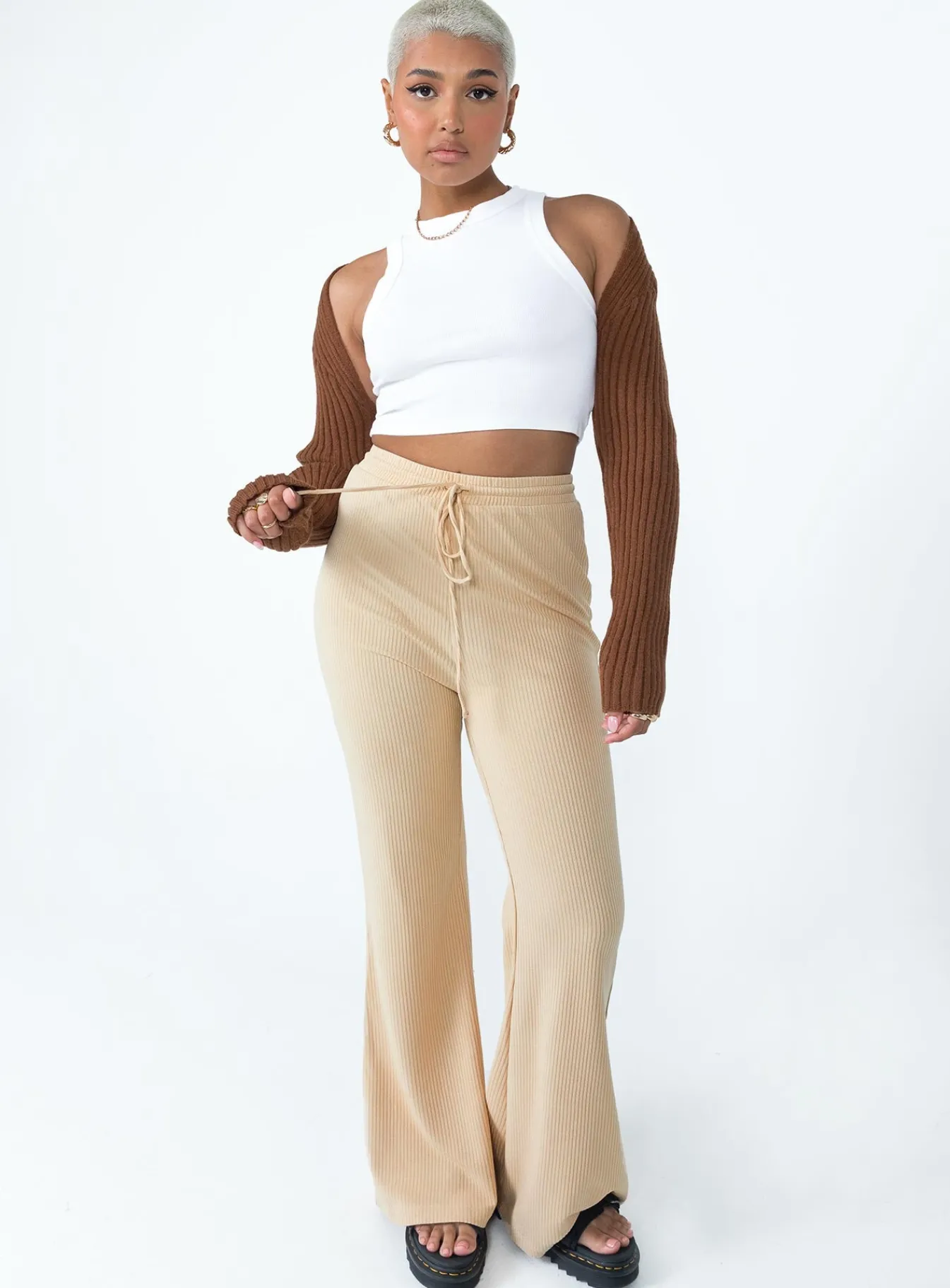 Princess Polly Julian Pants Beige Fashion
