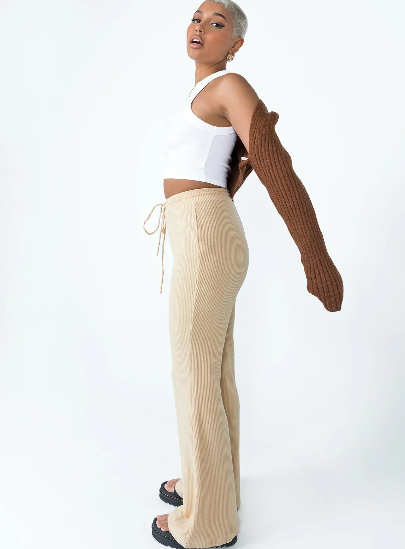 Princess Polly Julian Pants Beige Fashion