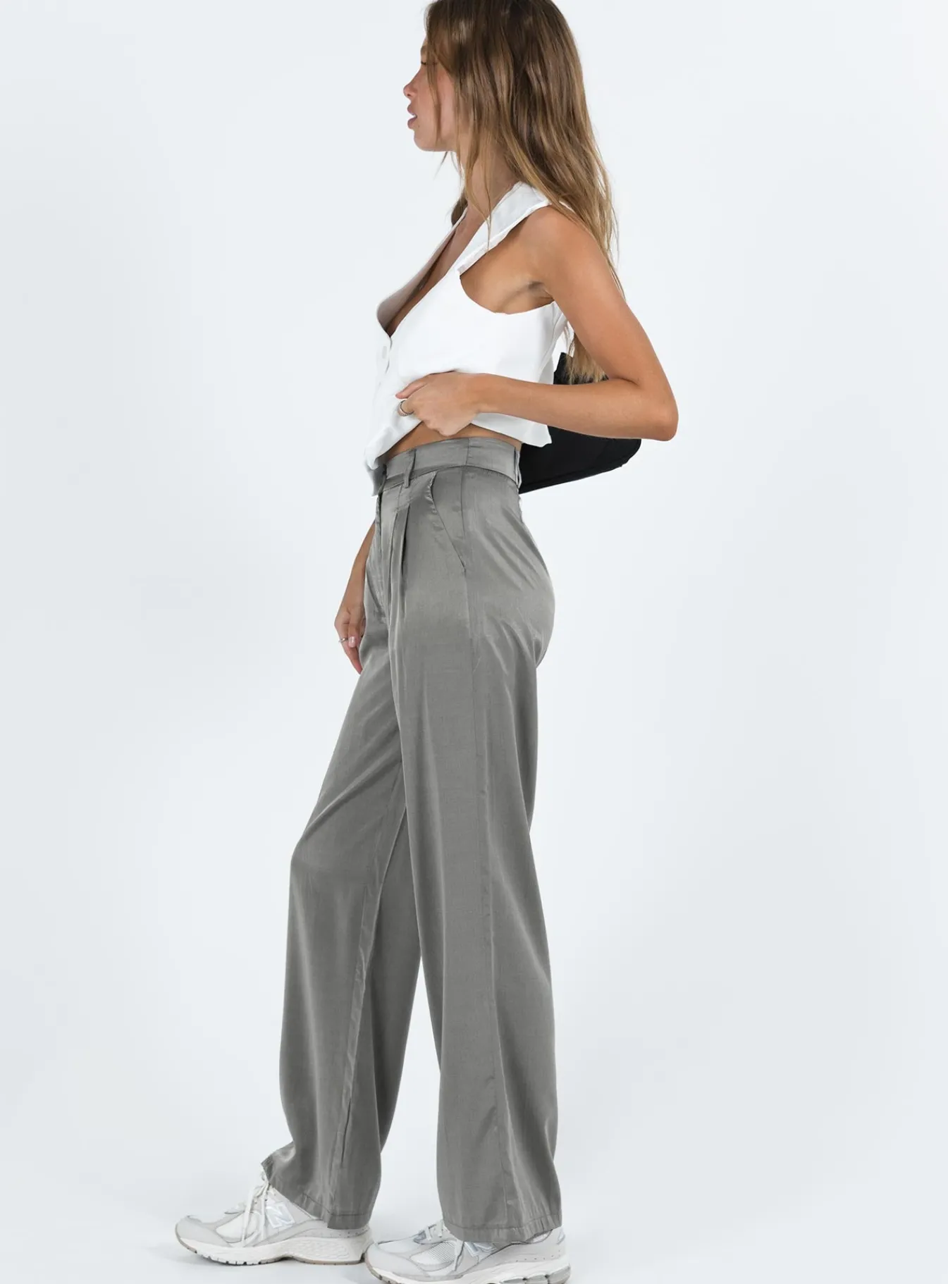 Princess Polly Kacey Pants Slate Cheap