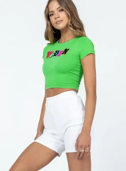 Princess Polly Kade Bike Shorts  White Cheap