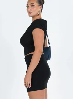 Princess Polly Kael Mid Rise Mini Skirt Black Fashion