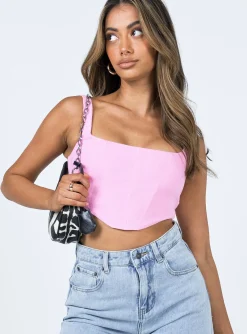 Princess Polly Kaeshia Rib Bustier  Pink Flash Sale