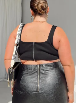 Princess Polly Kaeshia Rib Bustiercurve Black Sale