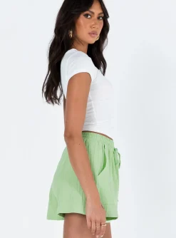 Princess Polly Kahlil Shorts Green Clearance