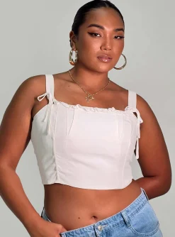 Princess Polly Kalbarri Corset Top  White Store