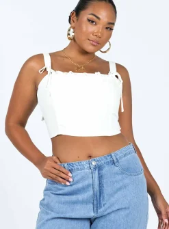 Princess Polly Kalbarri Corset Top  White Store