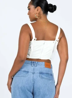 Princess Polly Kalbarri Corset Top  White Store