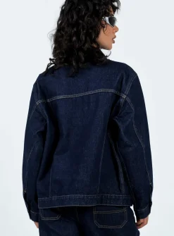 Princess Polly Kaleenajacket   Dark Wash Denim Best Sale