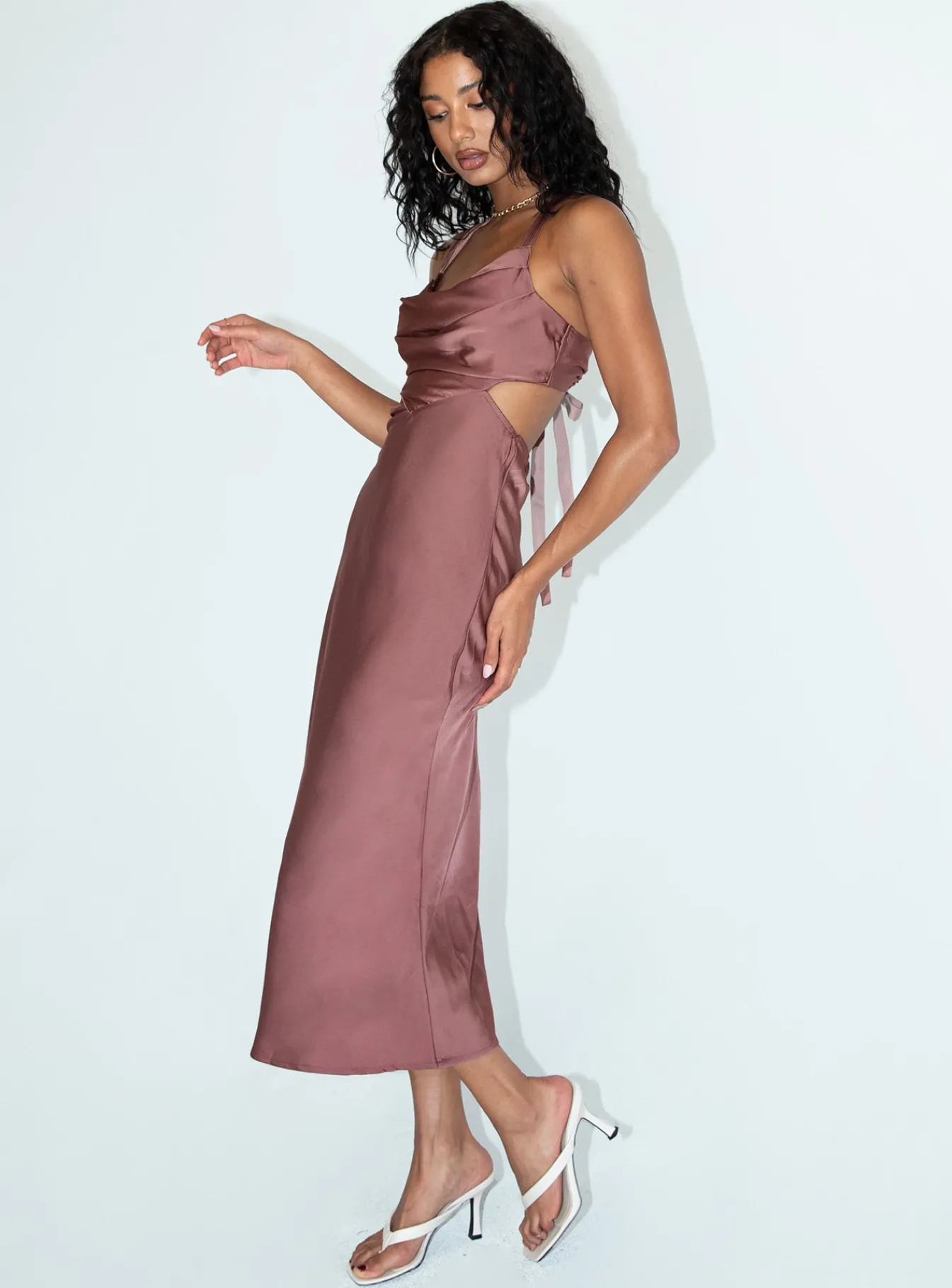 Princess Polly Kali Maxi Dress Brown Cheap