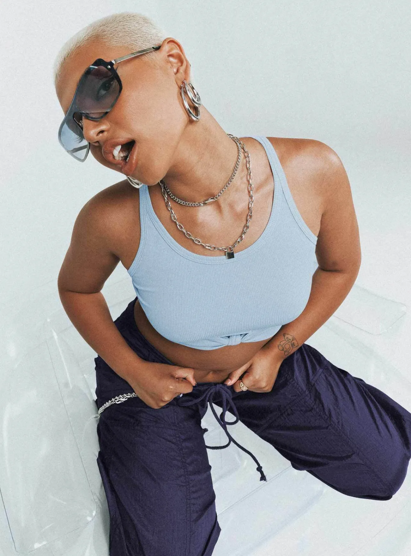 Princess Polly Kali Tank Top Blue Sale