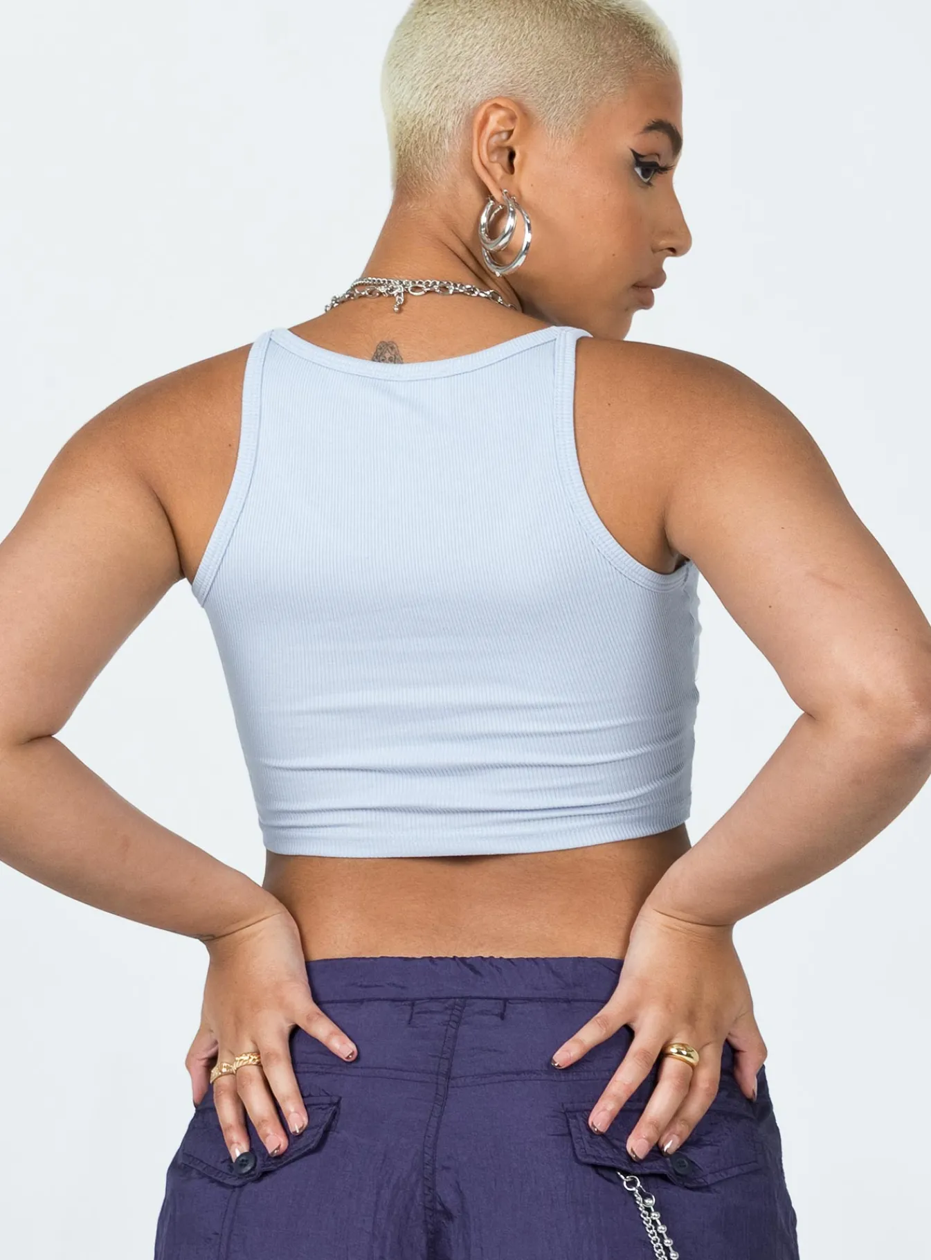 Princess Polly Kali Tank Top Blue Sale