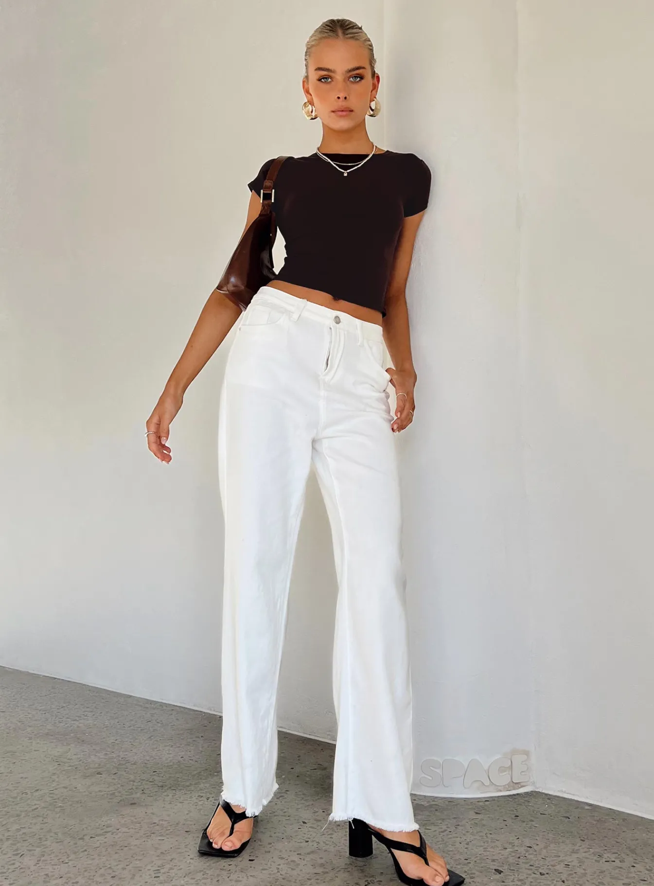 Princess Polly Kalinda Denim Jeans White Hot