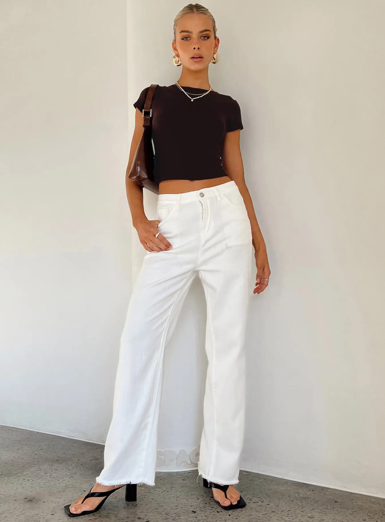 Princess Polly Kalinda Denim Jeans White Hot