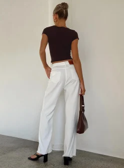 Princess Polly Kalinda Denim Jeans White Hot