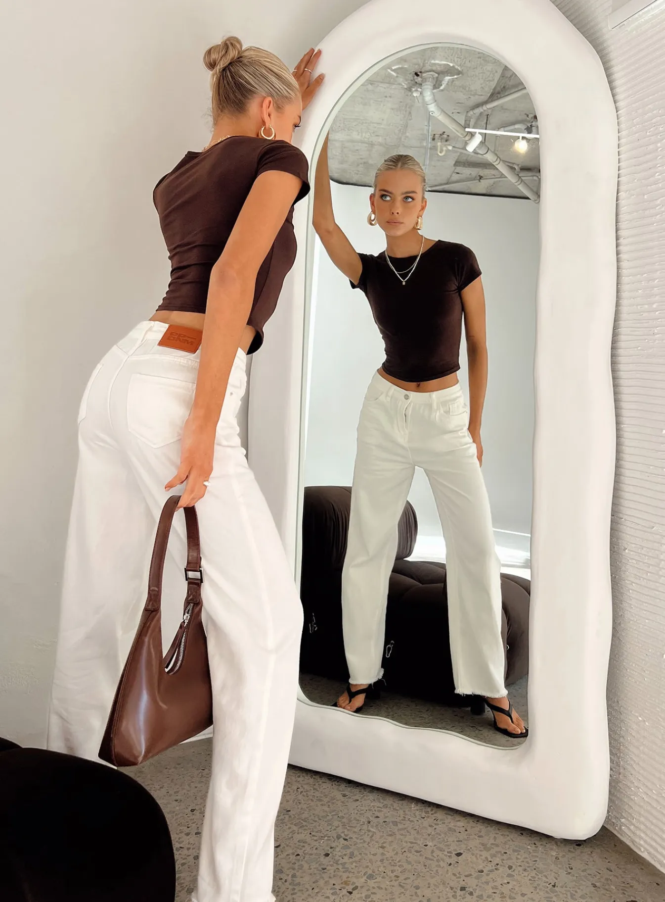 Princess Polly Kalinda Denim Jeans White Hot