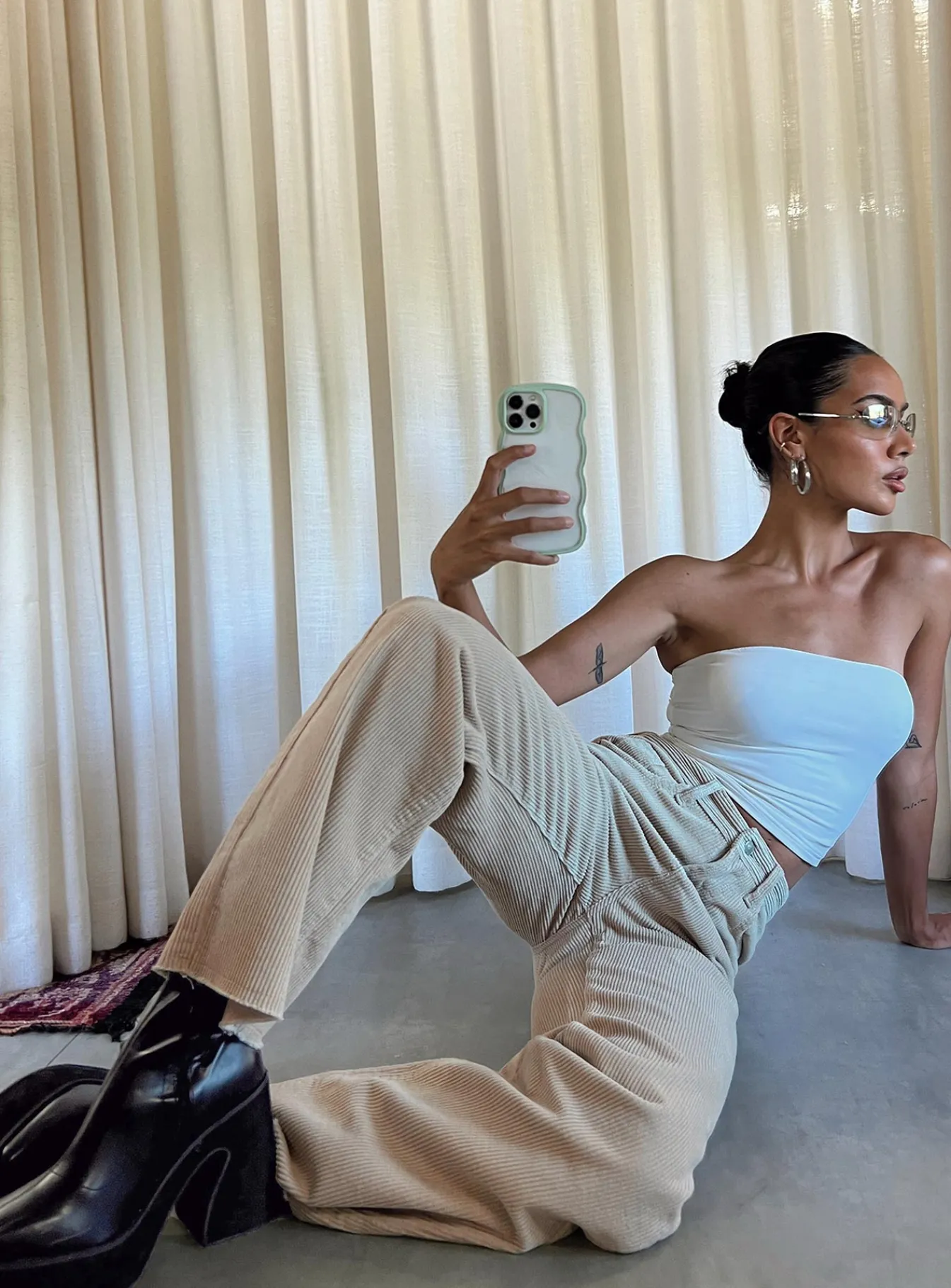 Princess Polly Kalinda Jeanscord Beige Best Sale