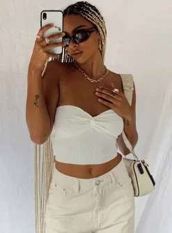 Princess Polly Kallista Top  White Clearance