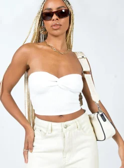 Princess Polly Kallista Top  White Clearance