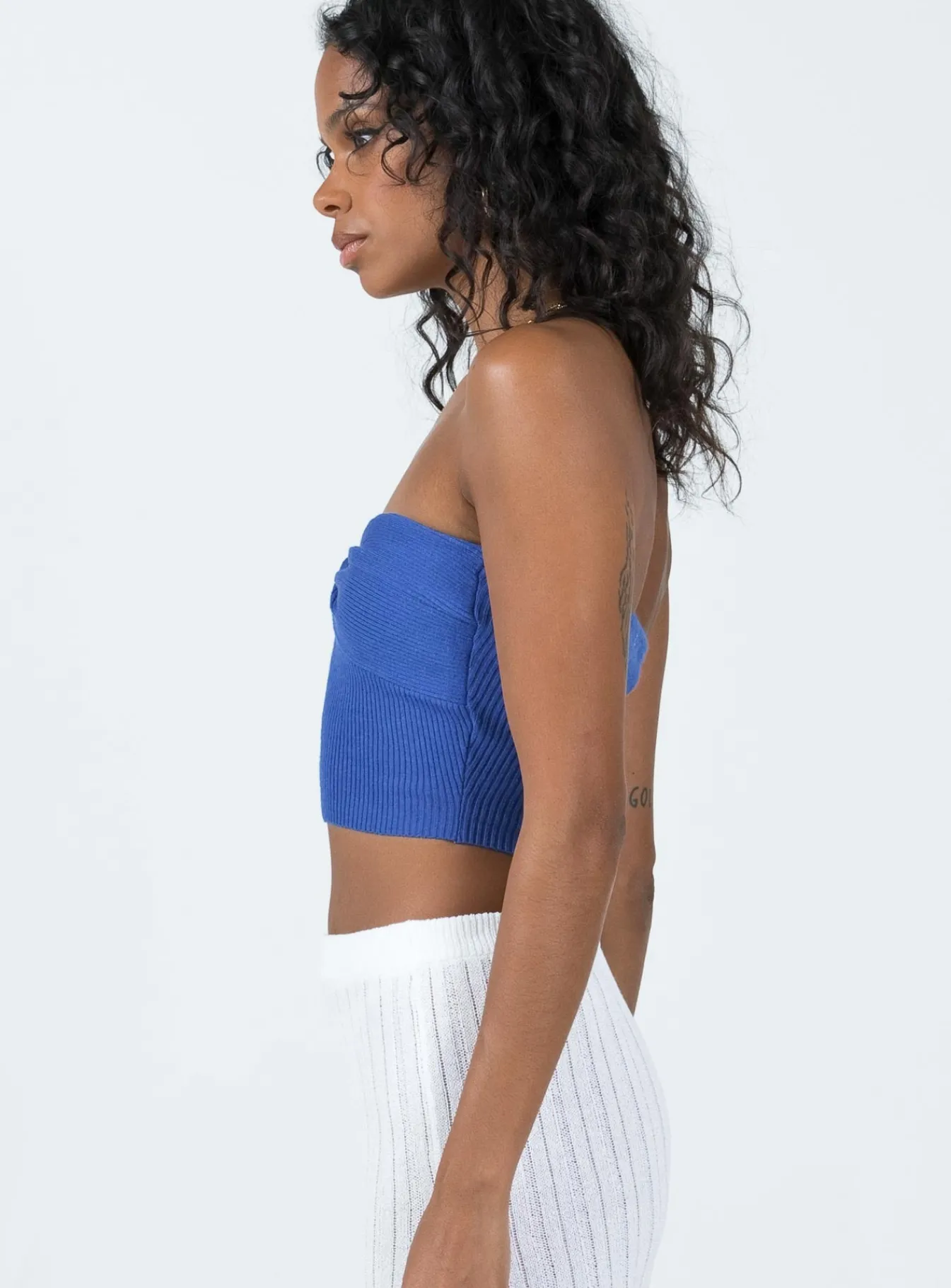 Princess Polly Kallista Top Blue Shop