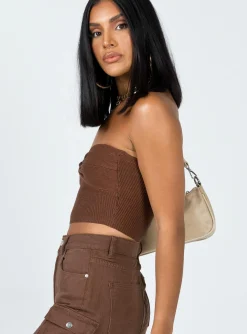 Princess Polly Kallista Top Brown Sale