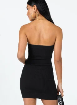 Princess Polly Kallister Mini Dress  Black Cheap