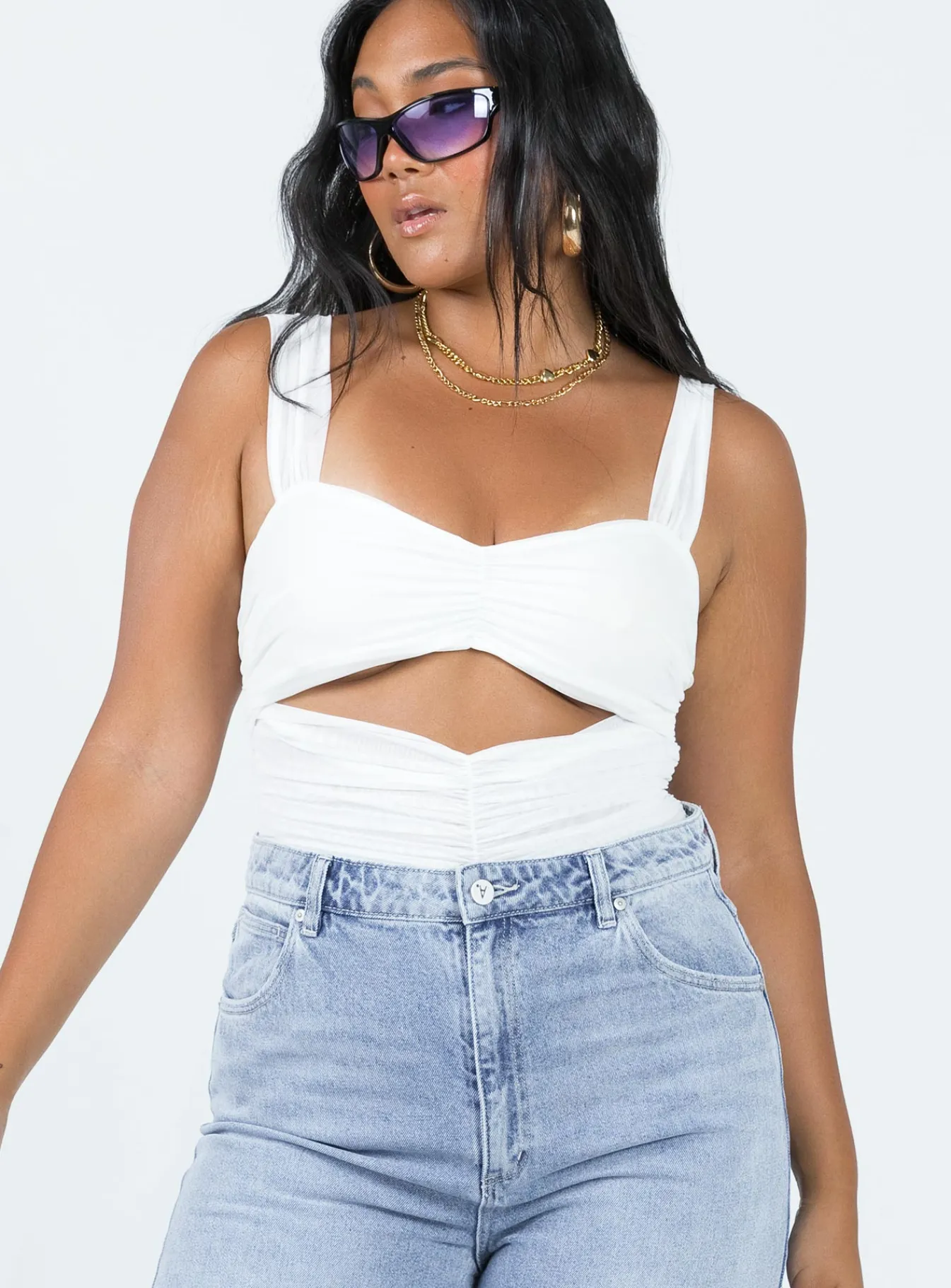 Princess Polly Kalmia Bodysuit White New