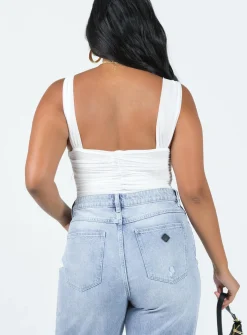 Princess Polly Kalmia Bodysuit White New