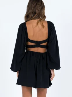 Princess Polly Kamea Romper Black Clearance