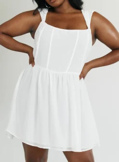 Princess Polly Kameliah Mini Dresscurve   White Store
