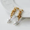 Princess Polly Kanan Pearl Earrings/ White   Gold Hot