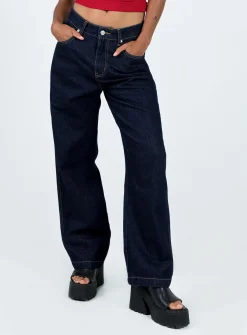 Princess Polly Karana Slouch Jeans Indigo New