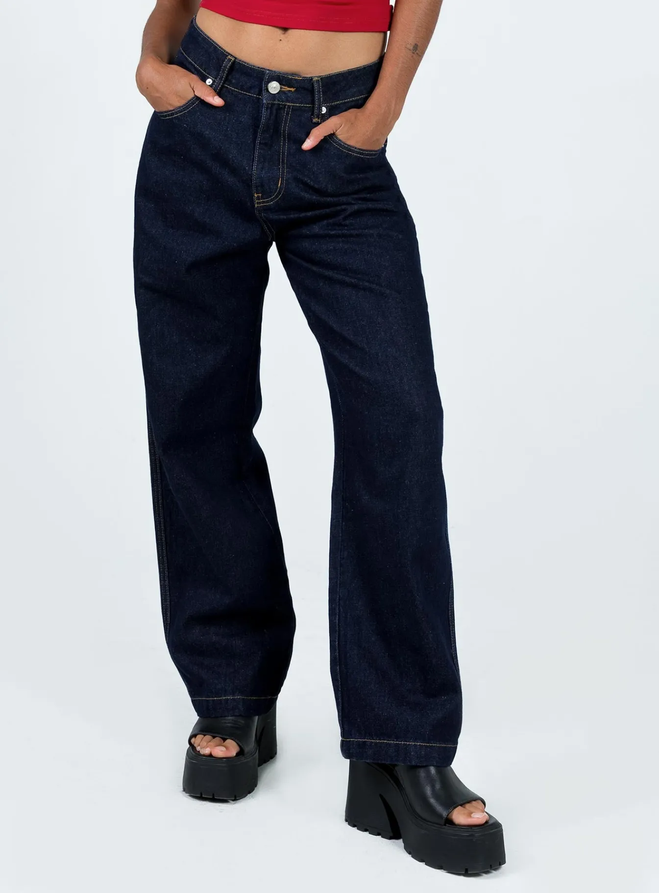 Princess Polly Karana Slouch Jeans Indigo New