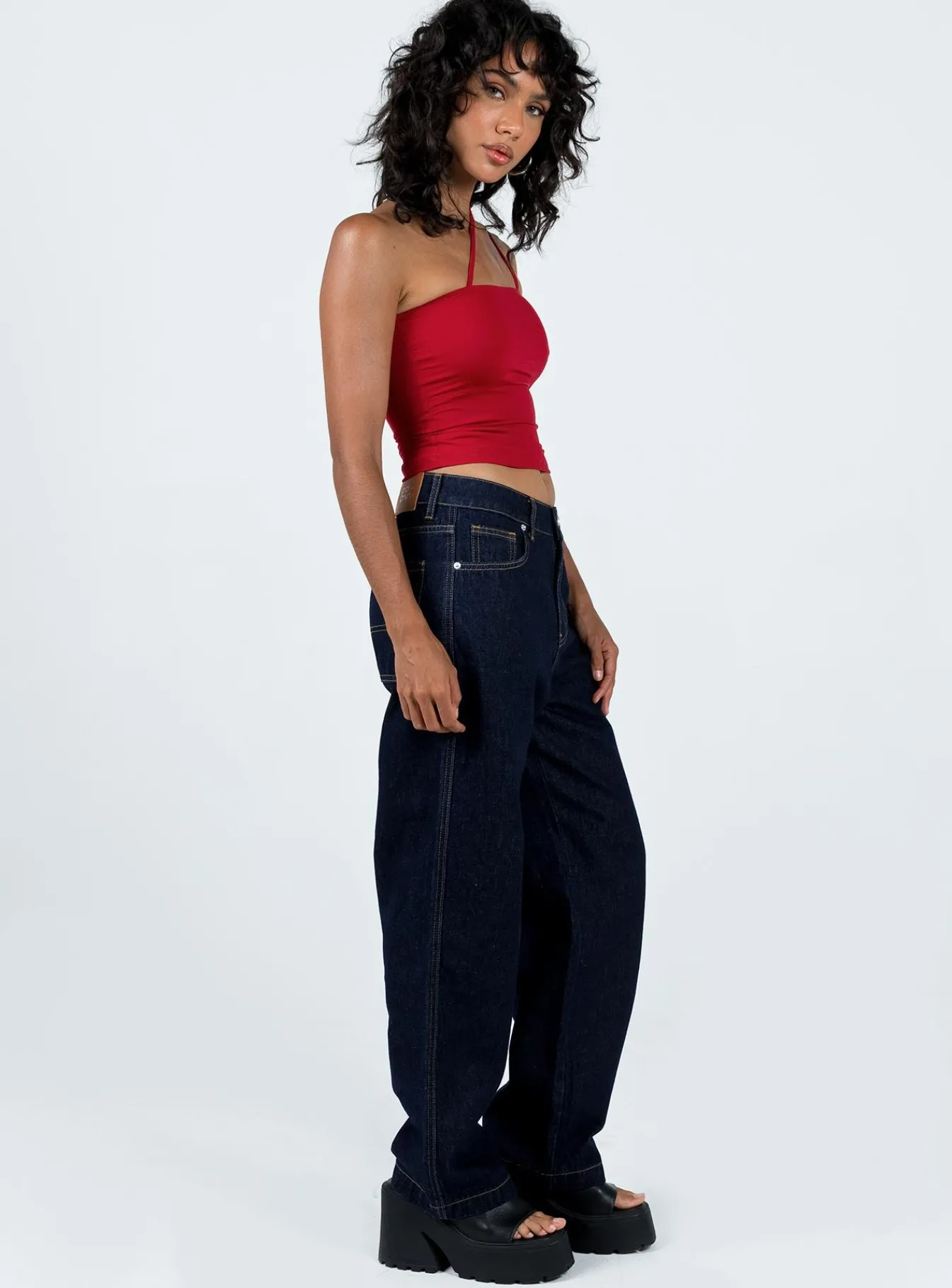 Princess Polly Karana Slouch Jeans Indigo New