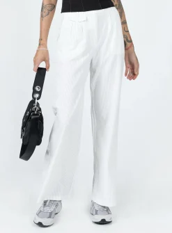 Princess Polly Karcher Pants  White Cheap