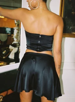Princess Polly Kareela Bow Mini Skirt Black Fashion