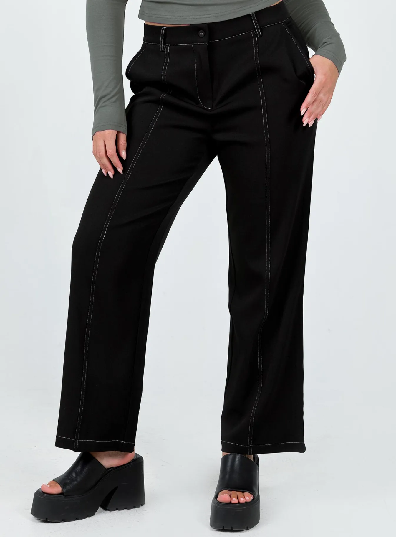 Princess Polly Karema Pants Black Best Sale
