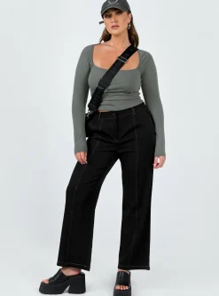 Princess Polly Karema Pants Black Best Sale