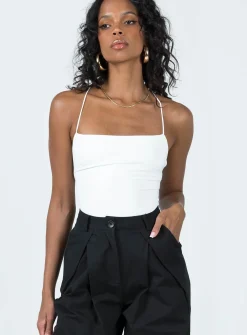 Princess Polly Karlah Bodysuit  White New