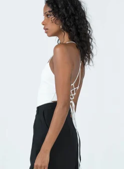Princess Polly Karlah Bodysuit  White New