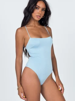 Princess Polly Karlah Bodysuit  Blue Clearance
