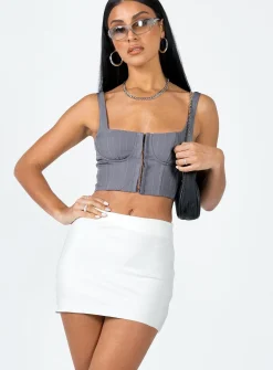 Princess Polly Karley Low Waist Mini Skirt  White Best Sale