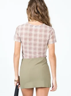 Princess Polly Karley Low Waist Mini Skirt Green Best Sale