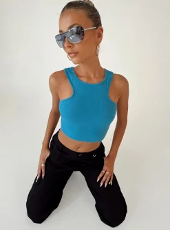 Princess Polly Karli Top  Blue New