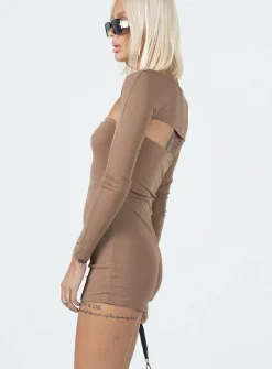 Princess Polly Karlie Romper  Beige Outlet