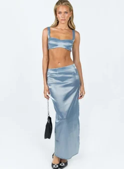 Princess Polly Katharina Maxi Skirt  Blue Sale