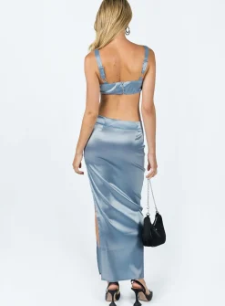 Princess Polly Katharina Maxi Skirt  Blue Sale