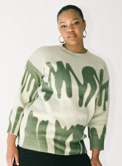 Princess Polly Katie Oversized Sweatercurve   Green New