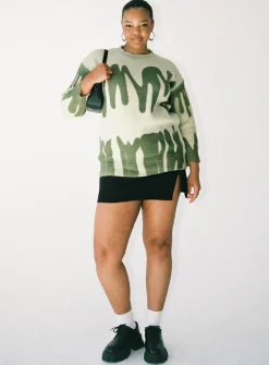 Princess Polly Katie Oversized Sweatercurve Green New