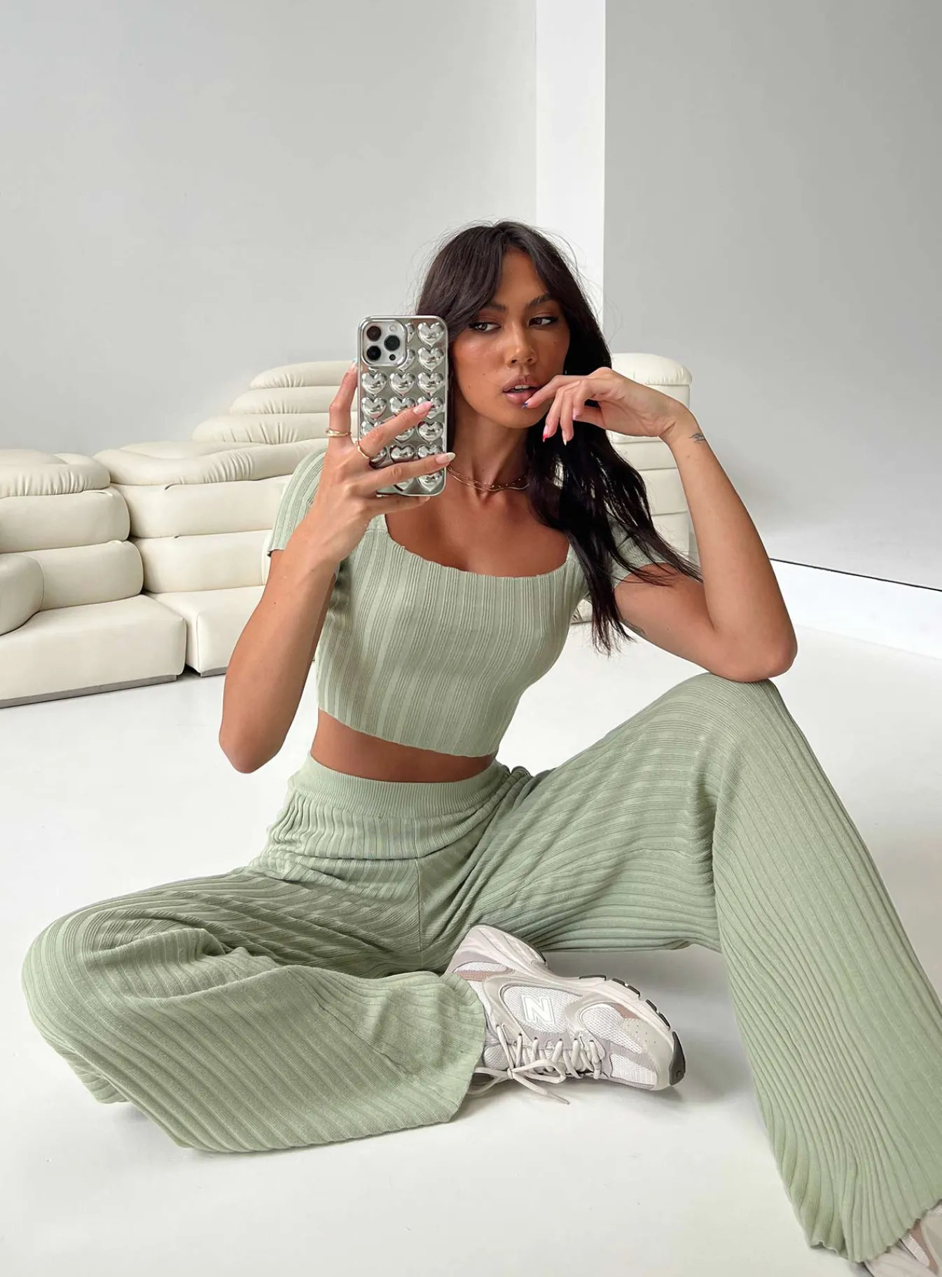 Princess Polly Katie Set Sage Online